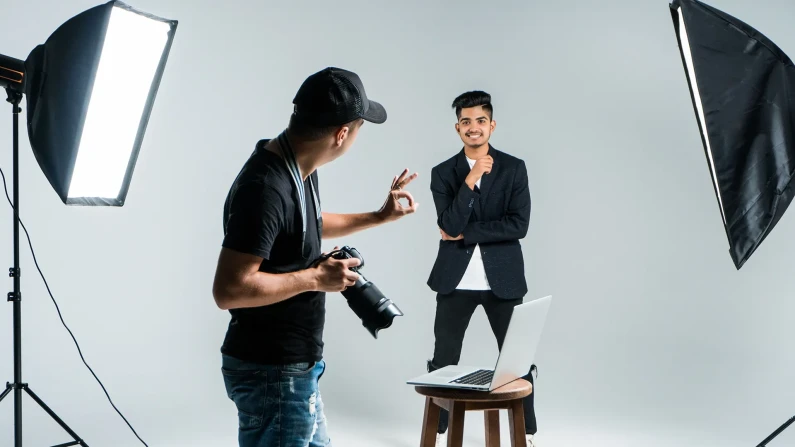 professional young photographer